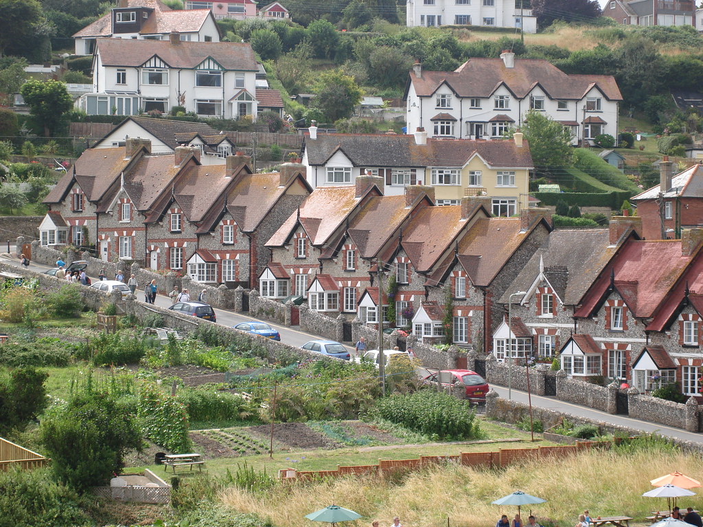 Row of houses at Beer, Devon Mark Brady Flickr