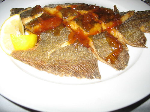 Scored flounder with apricot glaze Lila Flickr
