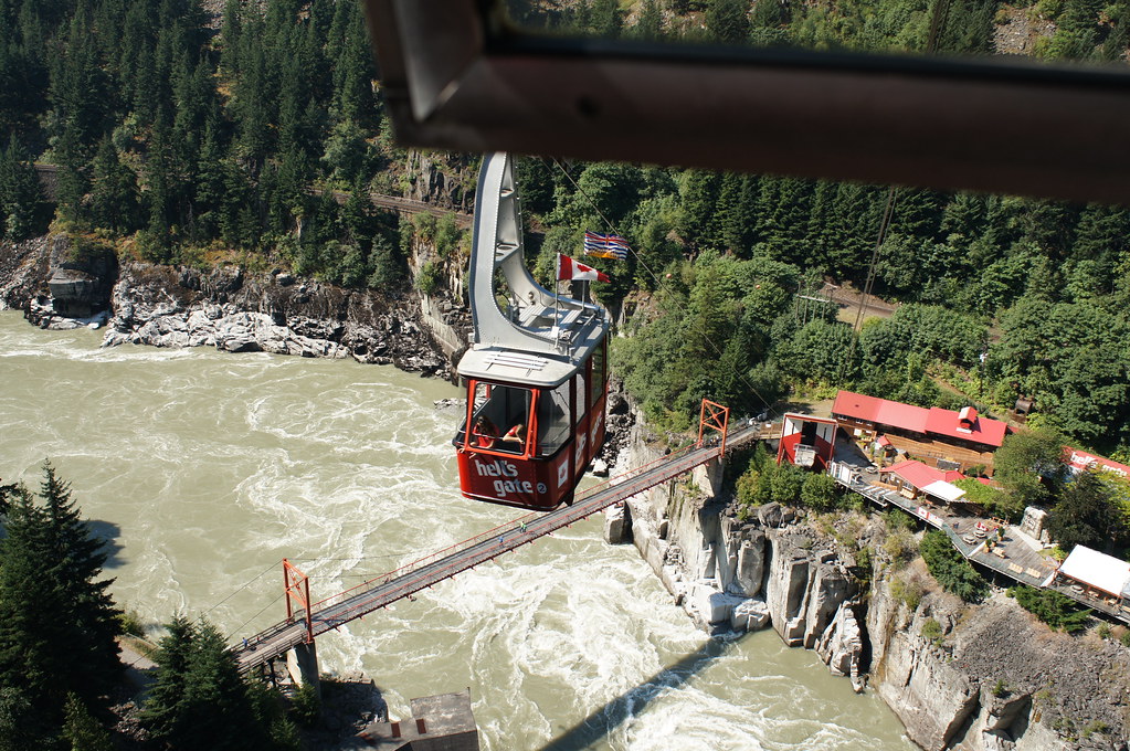 Hell's Gate, BC. Hells Gate is an abrupt narrowing of Brit… Flickr