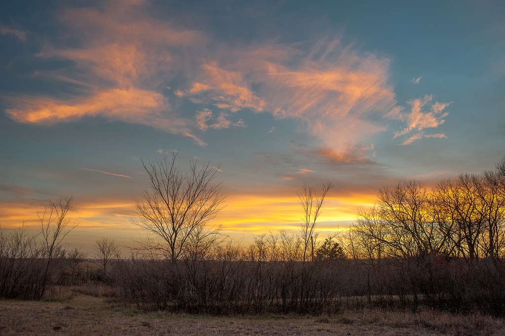 Western Kansas Sunset 2 Near Great Bend, Kansas, roadside … Flickr