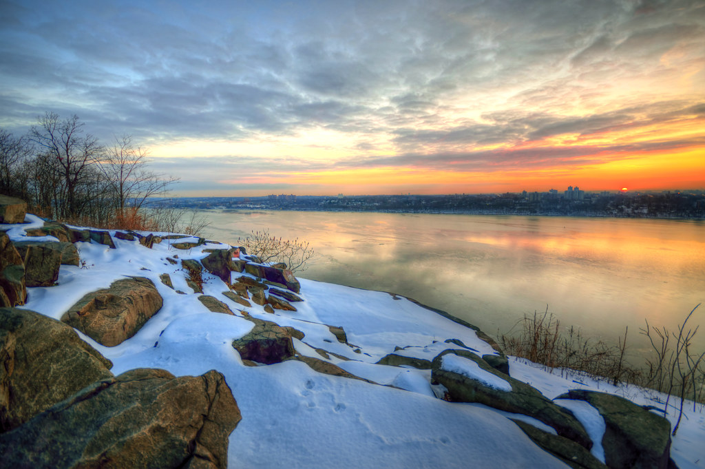 Hudson River Sunrise From Palisades Park, New Jersey ap0013 Flickr