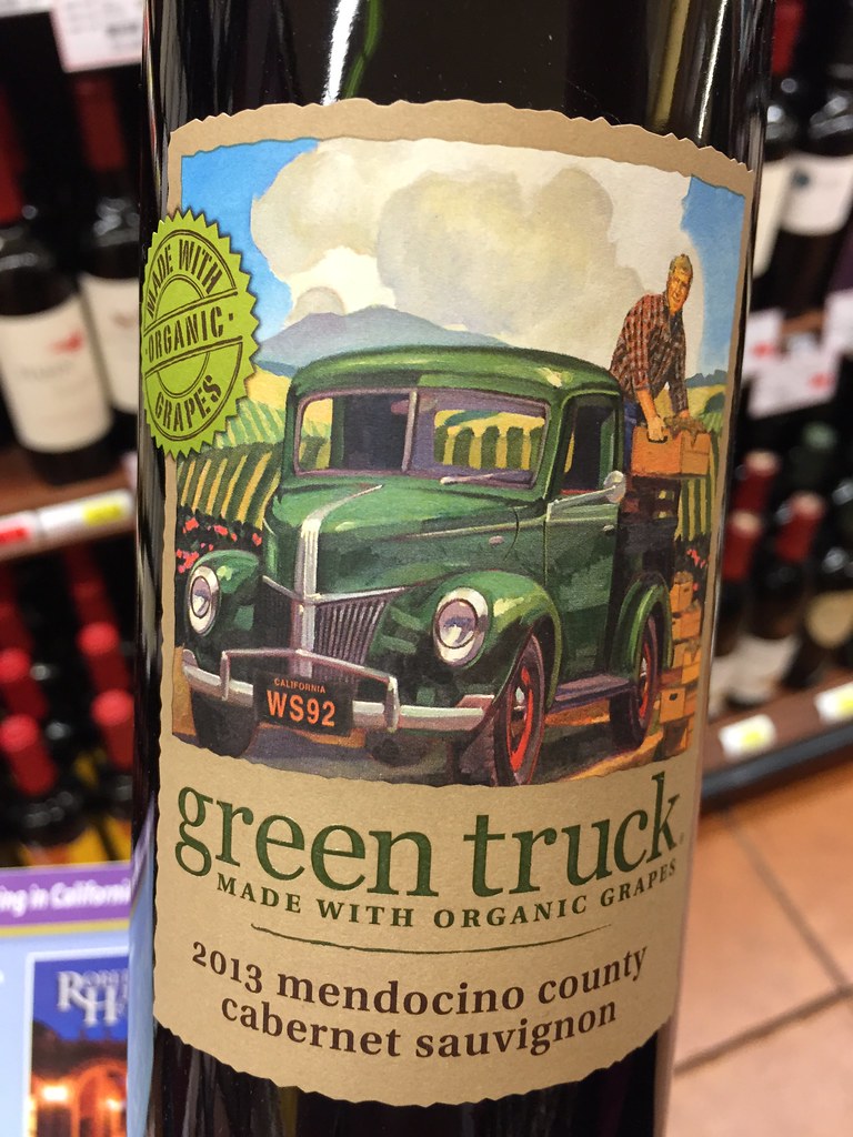 Green Truck Loved this label. Seen in a wine store in Sant… Flickr