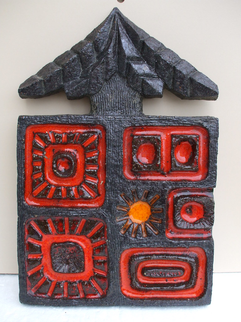 Huge 1960's Mid Century Modern Studio Pottery Wall Plaque … Flickr