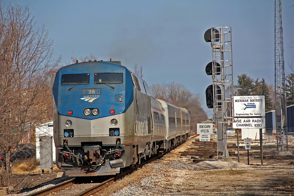 Amtrak in Northwest Indiana 9 Amtrak P42 No. 38 brings up… Flickr