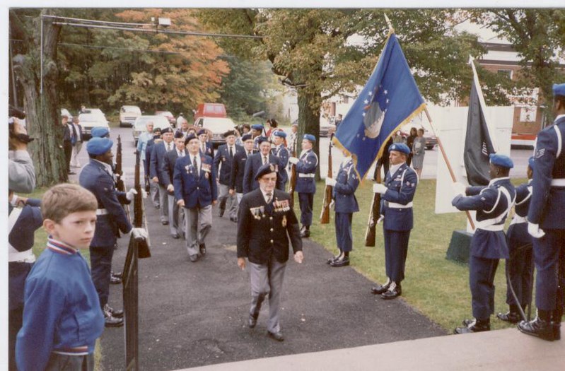 19880501 Legionaires entering Church StBernarddeLacolle Flickr
