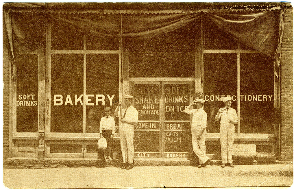 [Bakery, Hickory, N.C.] View of three men and a boy standi… Flickr