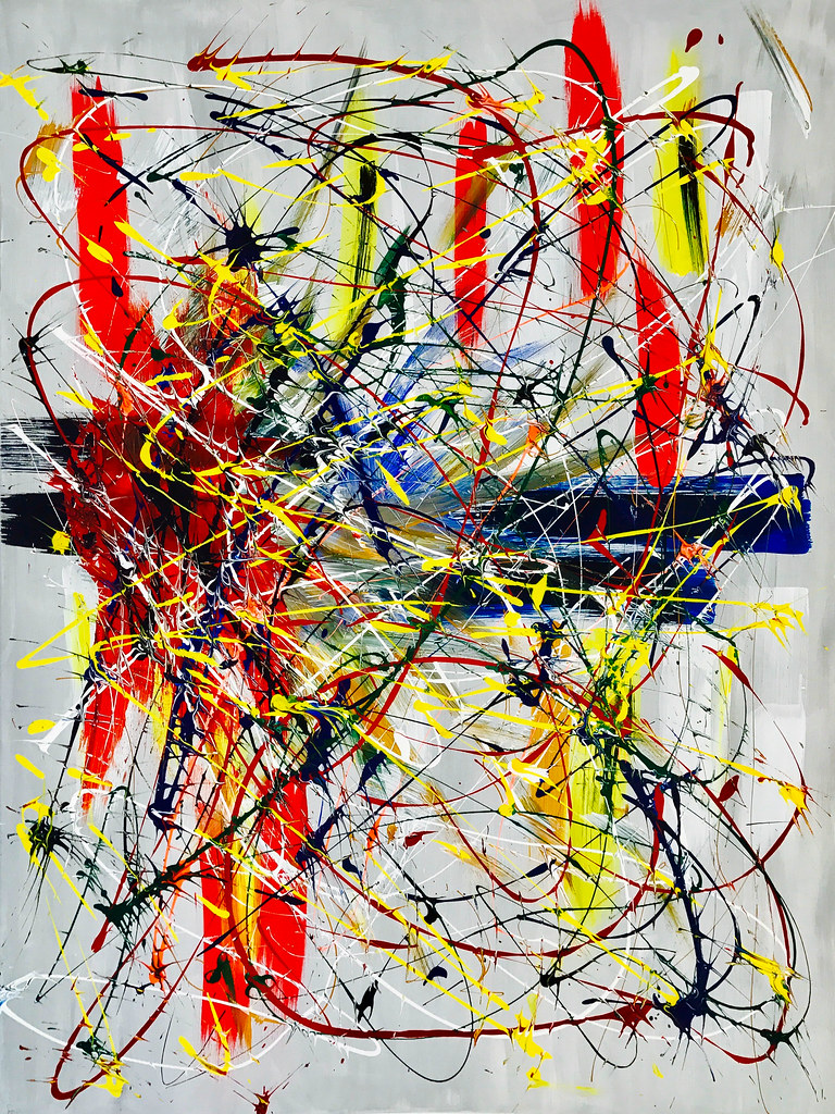 Abstract Wall Art 2 Another piece I made with acrylic pain… Flickr