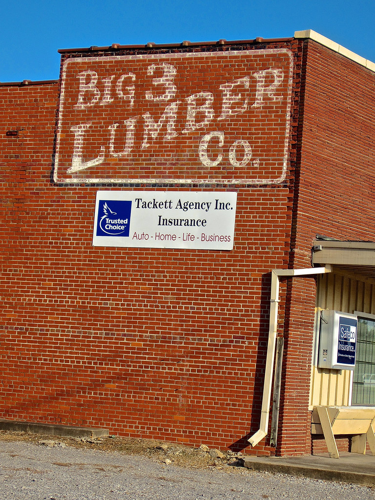 Big Three Lumber Ghost Sign, Marks, MS Ghost sign for the … Flickr