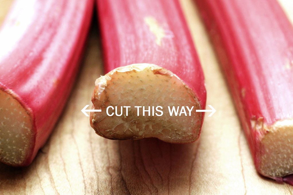 how to cut rhubarb for chevron For the Almond Rhubarb Picn… Flickr