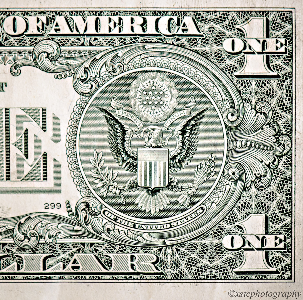 Dollar Eagle US 1 bill. xstc Flickr