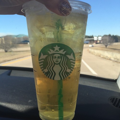 Starbucks makes everything better!!! Trenta Iced Green Tea… Flickr