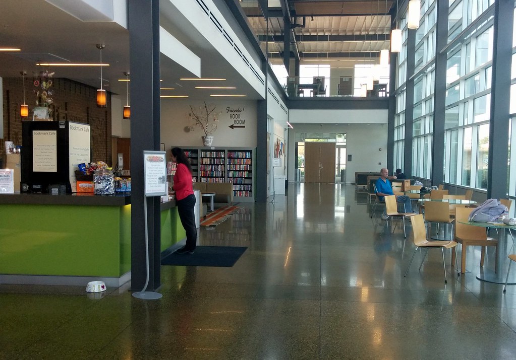 Richland Public Library Coffee shop in the atrium. Flickr