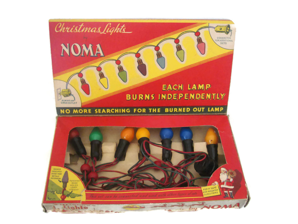 Vintage Noma Christmas tree lights in original box, 1939, … Flickr