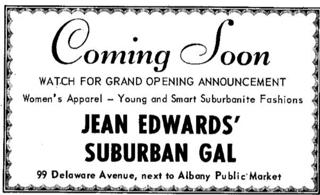 First Suburban Gal women;s Clothing store opens in Elsmere 1964 albany