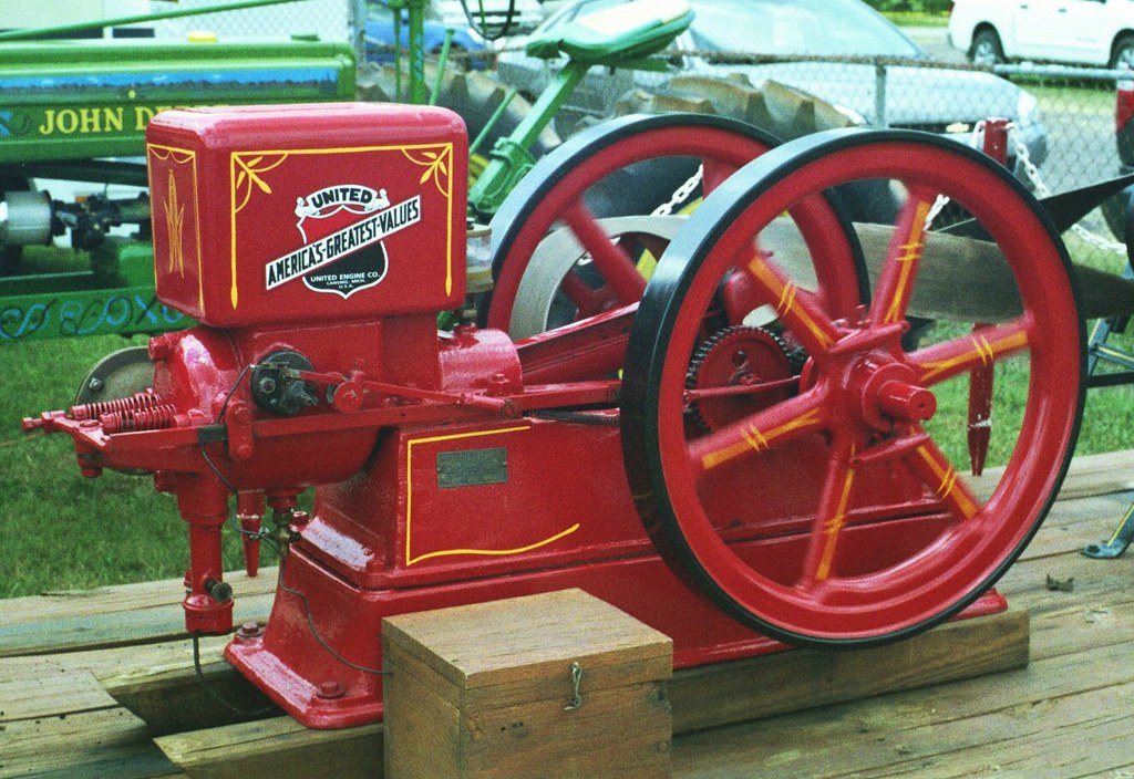 united engine 4 hp. | it is belted to a letz mill | Andy | Flickr