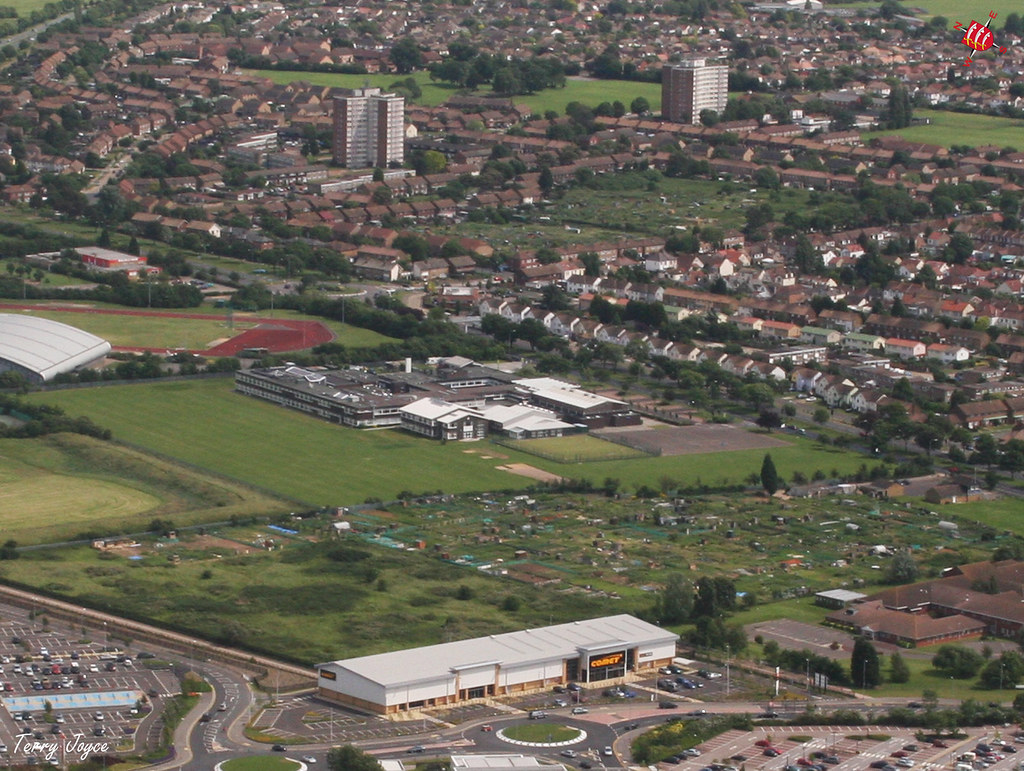 Cecil Jones College Is just below the red running track. terry