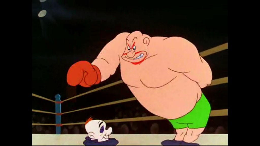 Bugs Bunny "rabbit punch" 1948. Battling McGook KOs Dyspec