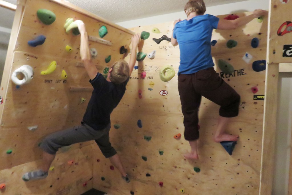 day in Squamish.. 'climbing gym' in Suzanne's garage.. Flickr