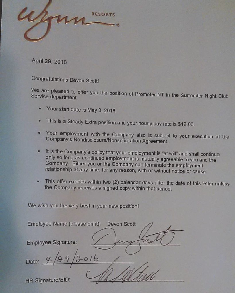 I OFFICIALLY WORK FOR WYNN RESORTS DEVON MALIK SCOTT Flickr