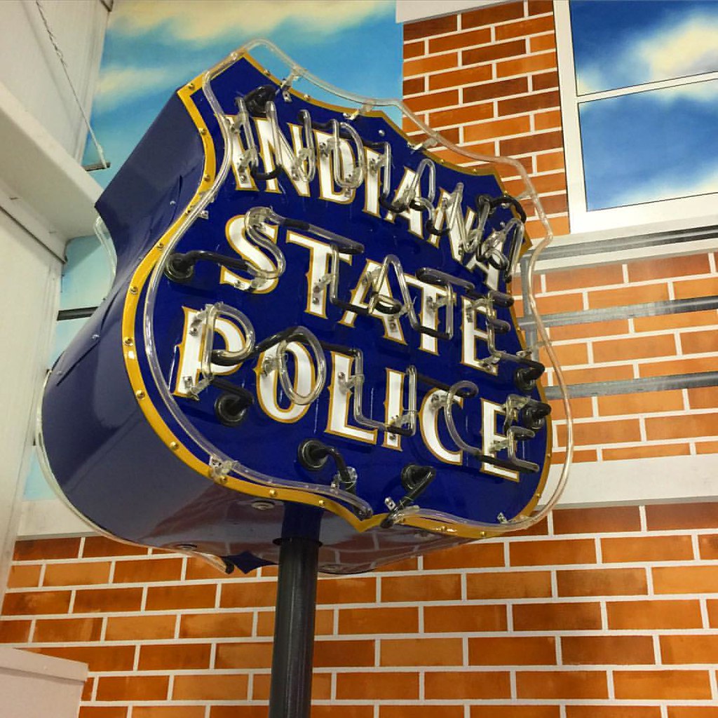 Saved neon sign from the Redkey, Indiana State Police post… Flickr