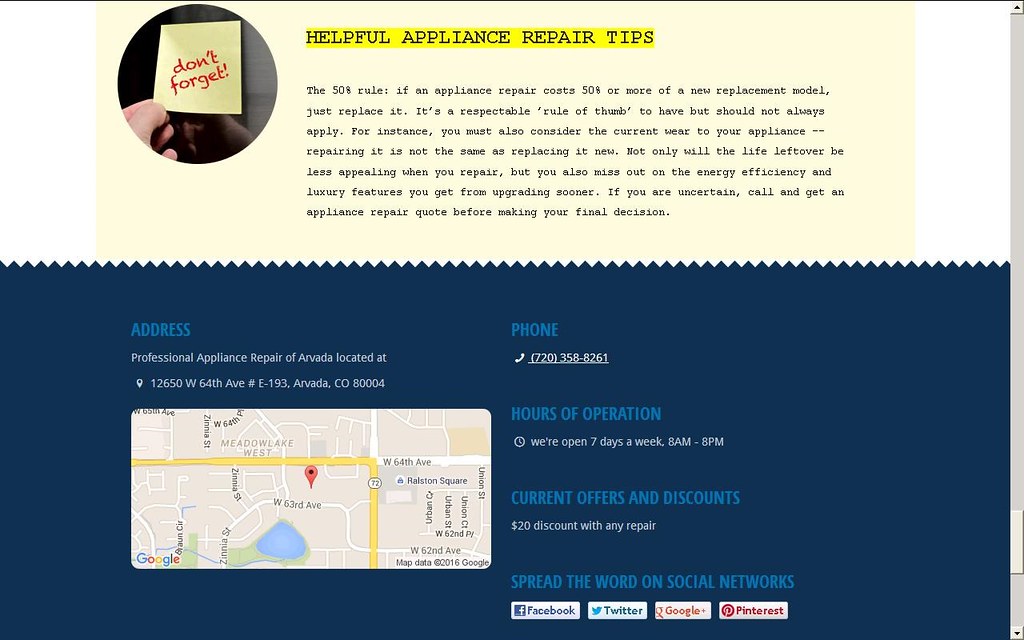 Professional Appliance Repair of Arvada(720) 3588261 Flickr