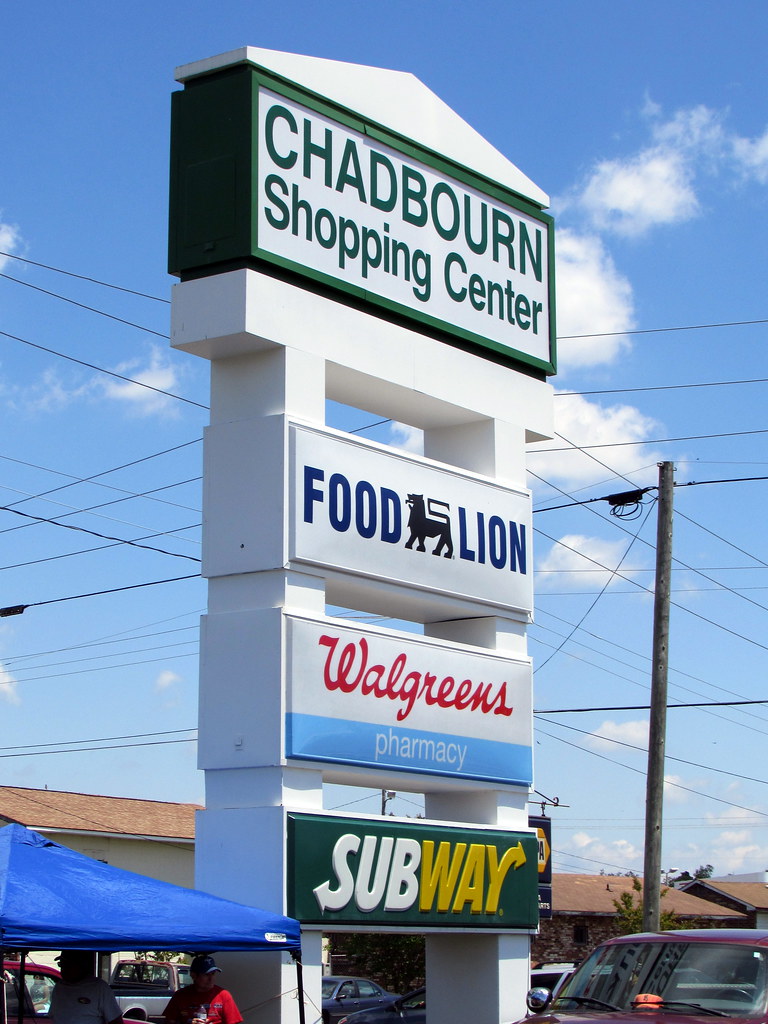 Chadbourn Shopping Center Sign. Mark Flickr