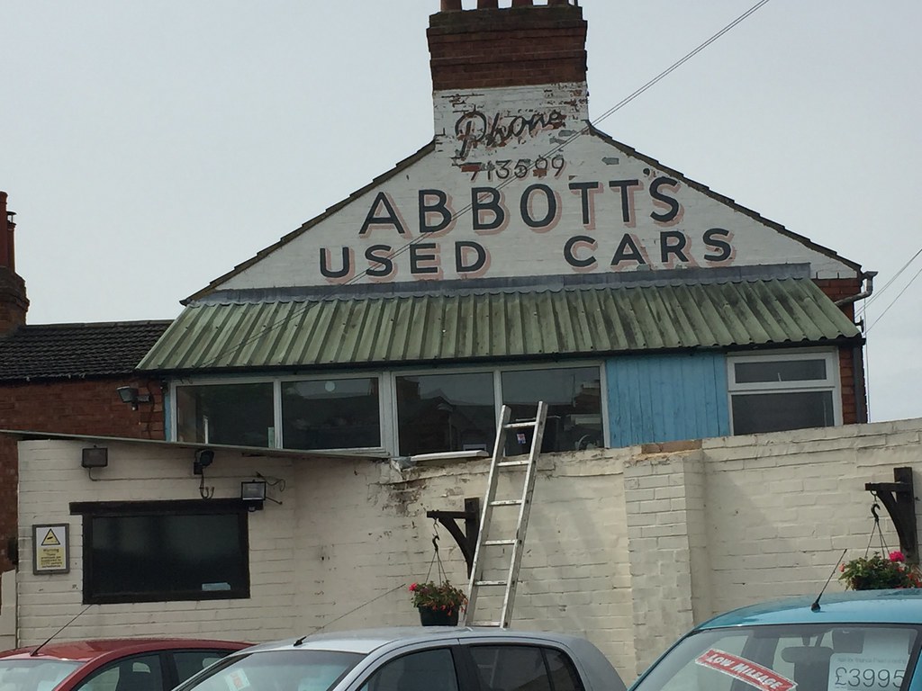 Abbott's Used Cars sign, 90 Cecil Road, Northampton Flickr