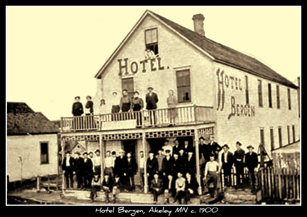 Hotel Bergen, Akeley MN c. 1900 Michael & Sherry Martin Flickr