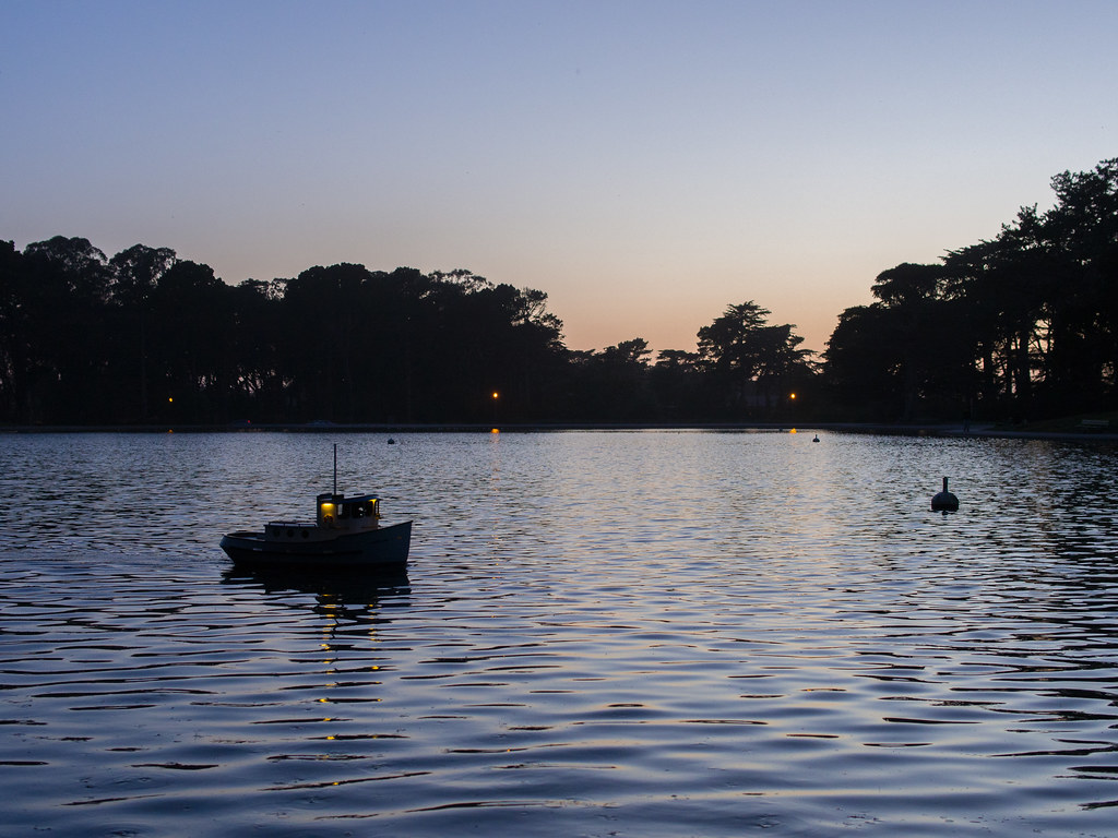 Toy Tugboat on Spreckels Lake Day 119 of 2015. Took an eve… Flickr