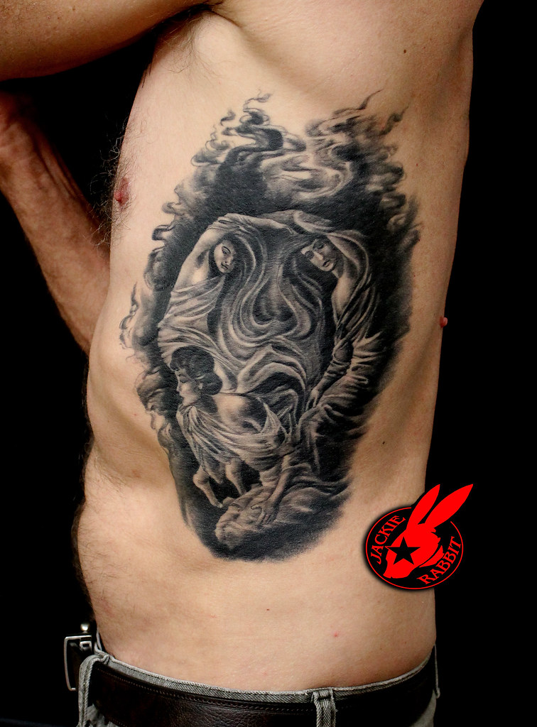 Women Forminf Skull Rib Side Tattoo By Jckie Rabbit | Flickr 1024_x_756_jpg