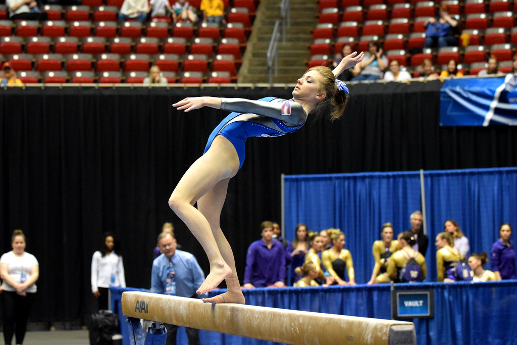 NCAA Gymnastics Regionals_22 A member of the Air Force gym… Flickr