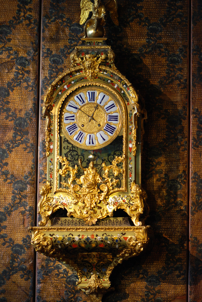 Gilded wall clock Belgium Thomas Quine Flickr