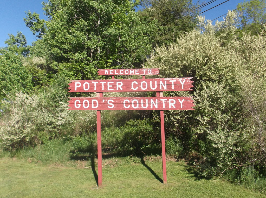 To Potter County Road Sign YouTuber Flickr