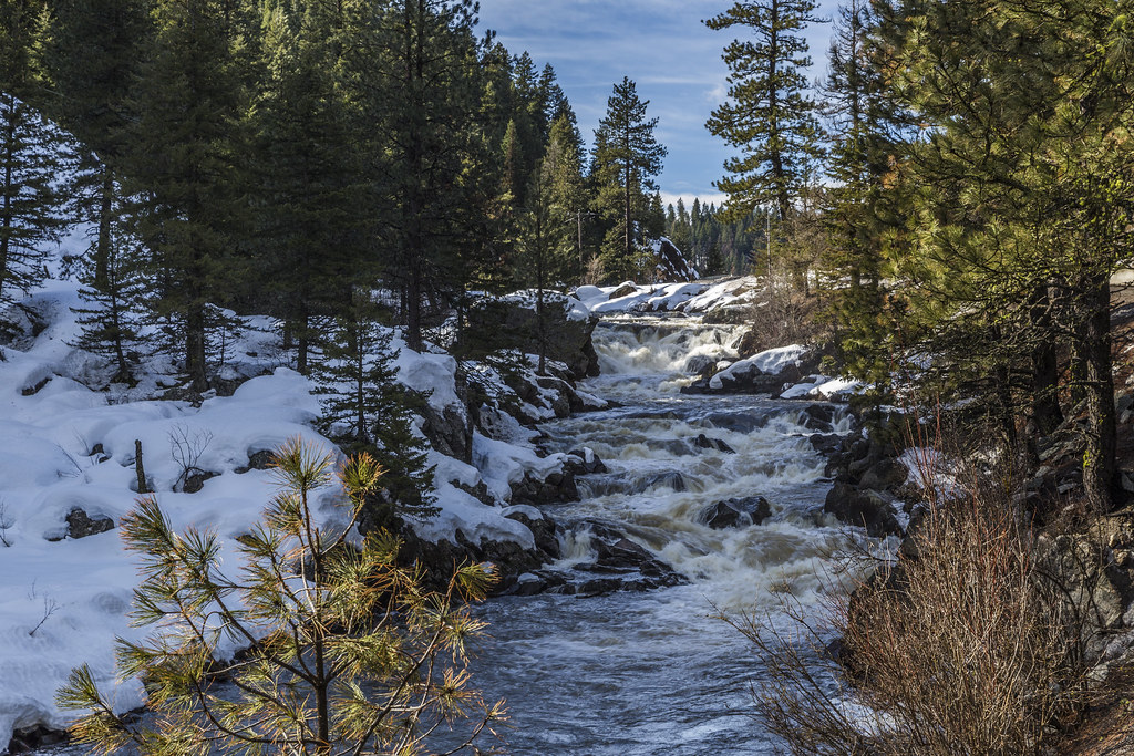 Snow in the creek Little Salmon River, Idaho, USA Fred Moore Flickr