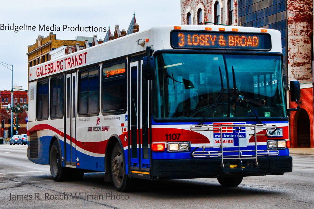 Galesburg Transit (IL) 1107 2011 Gillig LF 29'. James Roach Flickr