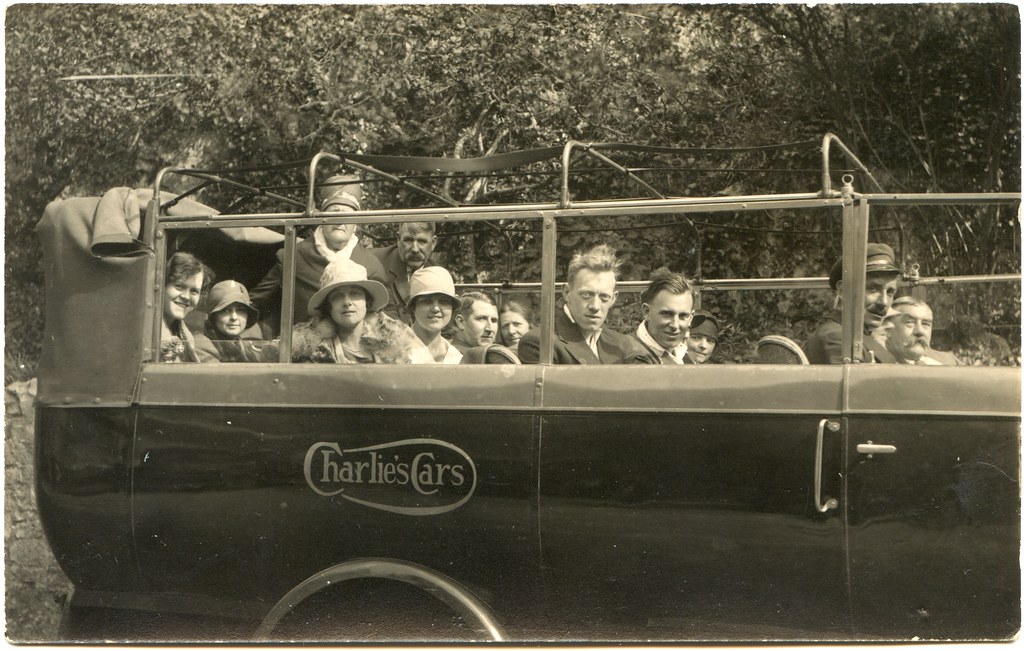 Unidentified location Charlie's Cars charabanc. Postally u… Flickr