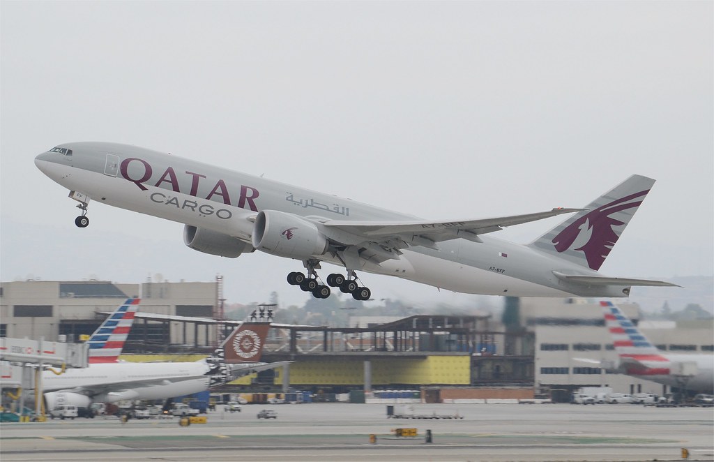 Qatar Airways Cargo 777F (A7BFF) LAX Takeoff 1 Qatar Airw… Flickr