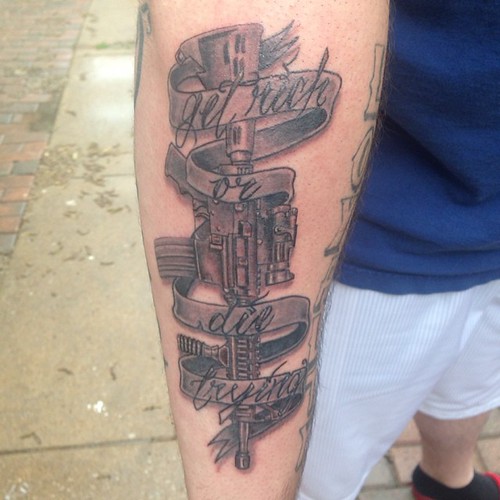 M4 rifle to motivate you today... USMC tattoo with wo