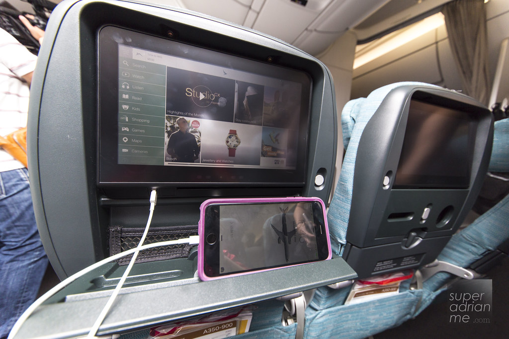 Cathay Pacific A350 Economy Class IFE and USB Charging Flickr