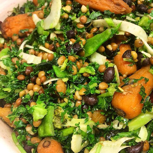 Organic roast carrot caraway salad with fennel, kale, puy … Flickr