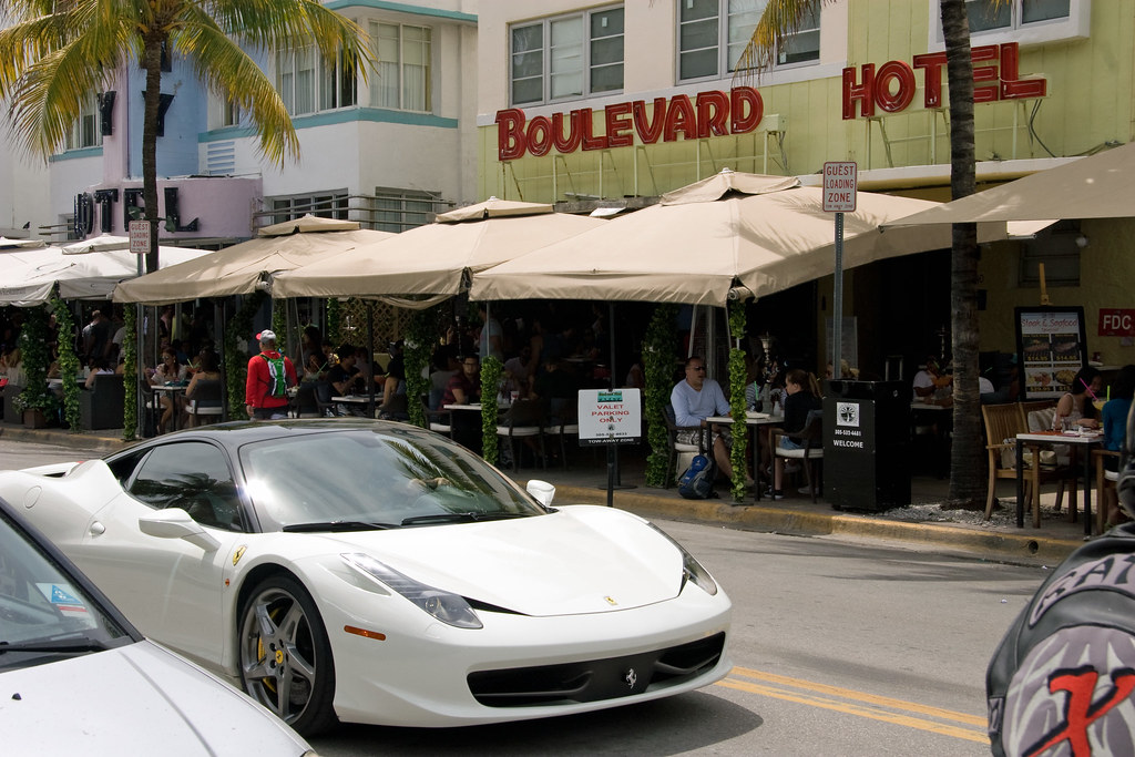 ocean Drive street ferrari Gilles Raquer Flickr