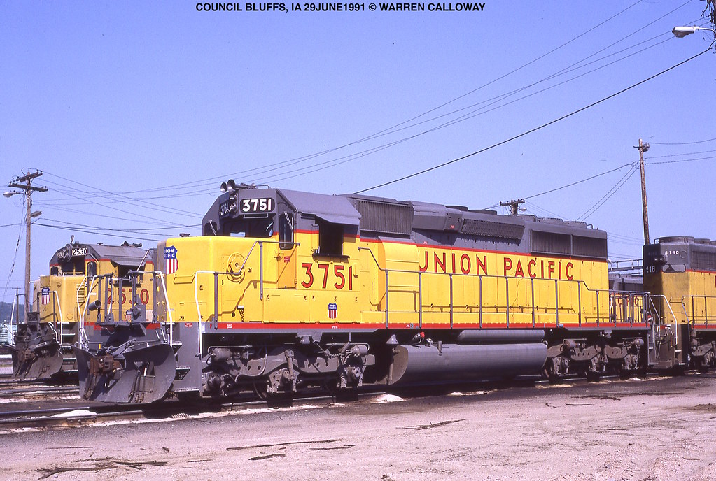 UP3751 COUNCIL BLUFFS, IA 29JUNE1991 © WARREN CALLOWAY Flickr