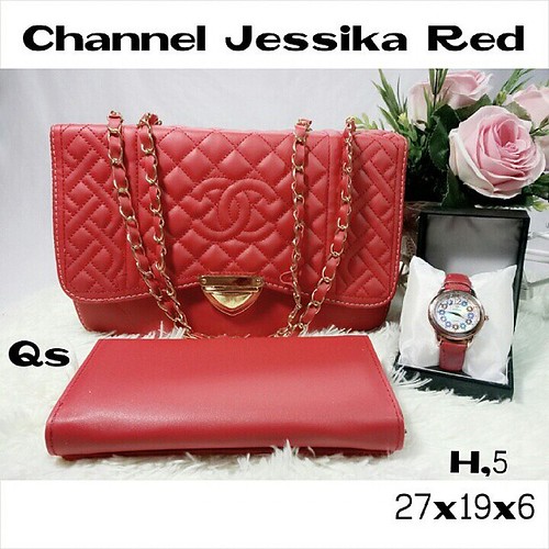 3 in 1 chanel jessika red Rp 140.000 Ecer Tas 98.000 Inf… Flickr