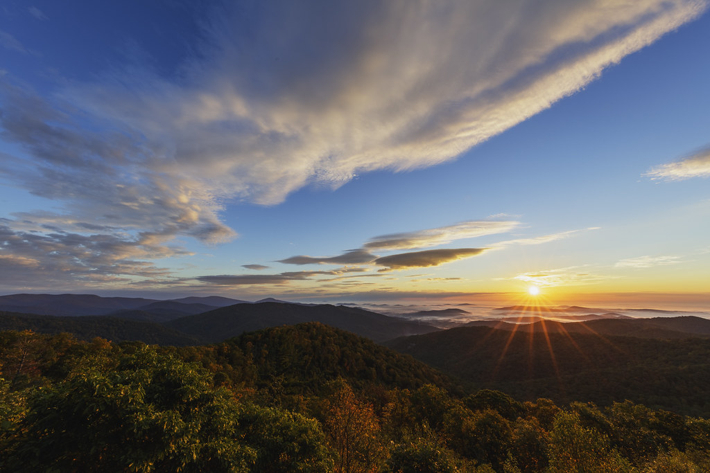 Fall Sunburst NPS N. Lewis Thornton Hollow Overlook (K0A