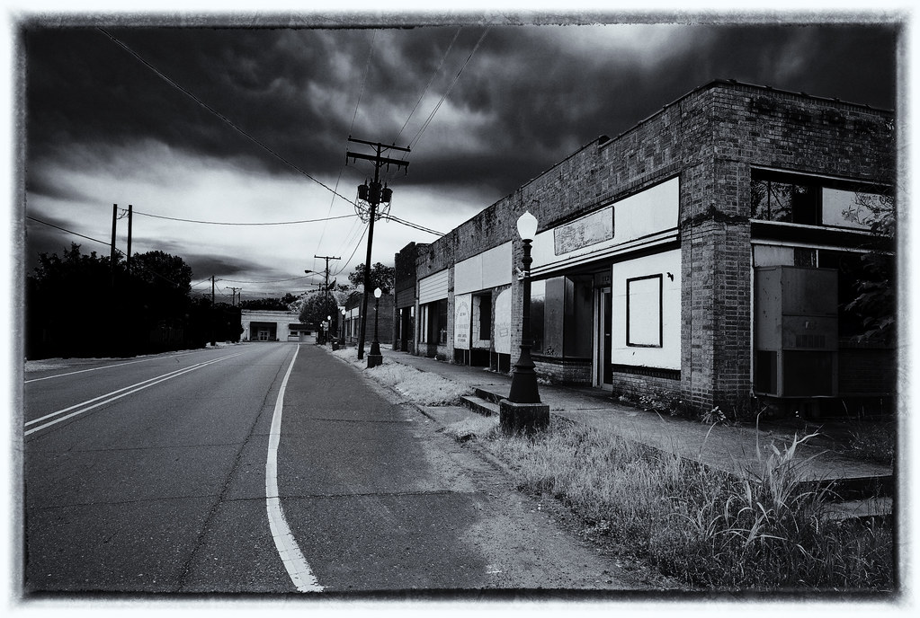 Downtown Gibsland, Louisiana It was a dark and threatening… Flickr
