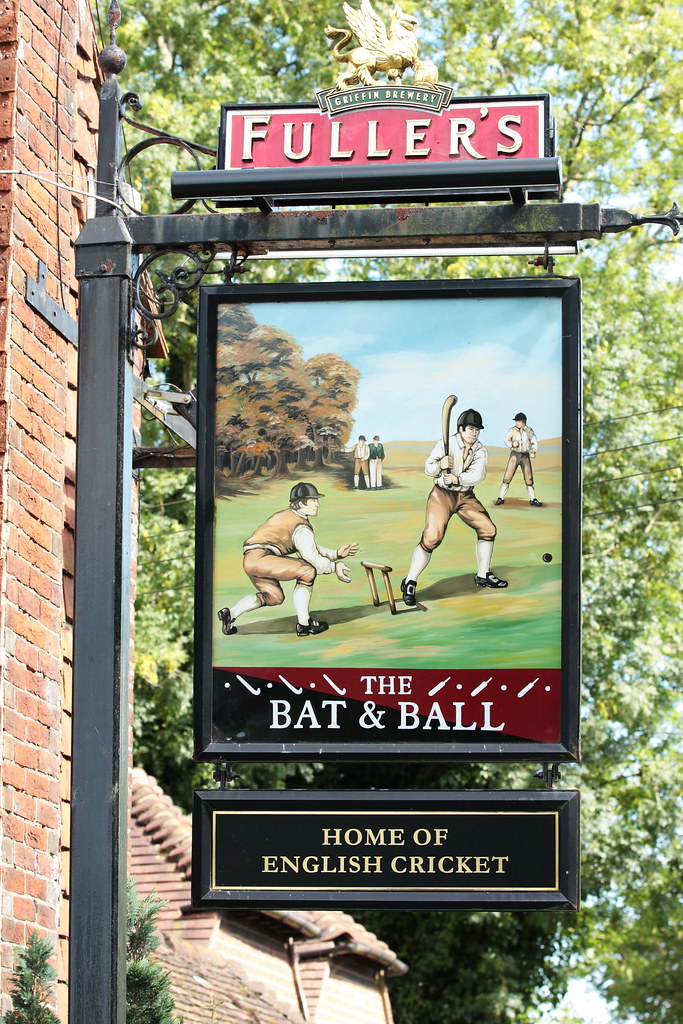 Bat and Ball pub sign Hambledon Hampshire UK David Seall Flickr