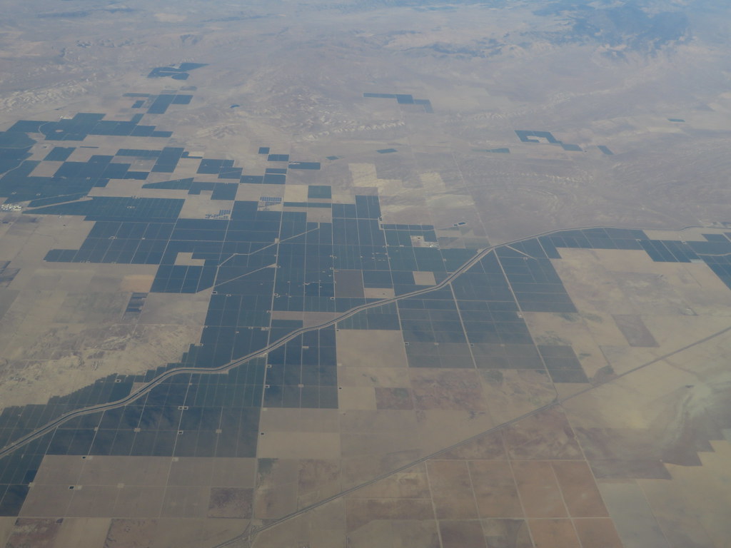 Interstate 5 and California Aqueduct South of Kettleman City