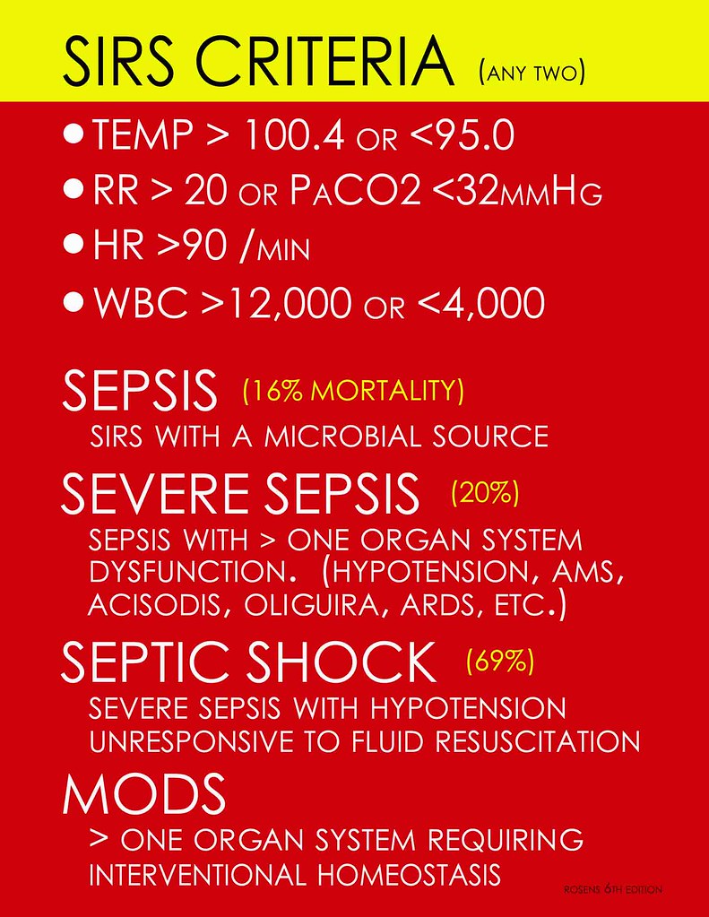Sirs and Sepsis Criteria dr. rob Flickr