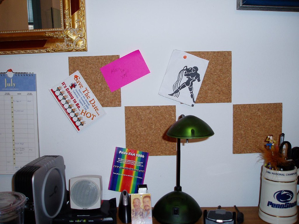 My new "corkboard" I put up some cork sqaures at my desk, … Flickr