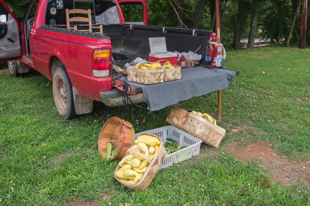 Pickup truck with vegetables in Lula, jwcjr Flickr